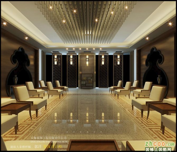 綠色高檔通用茶餐廳茶館茶樓門頭設計模板下載-編號1849.